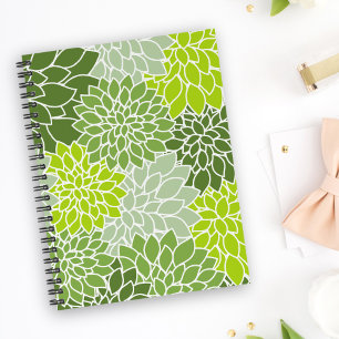 Carnet Fleurs Dahlia, Motif De Fleurs, Dahlia Verte