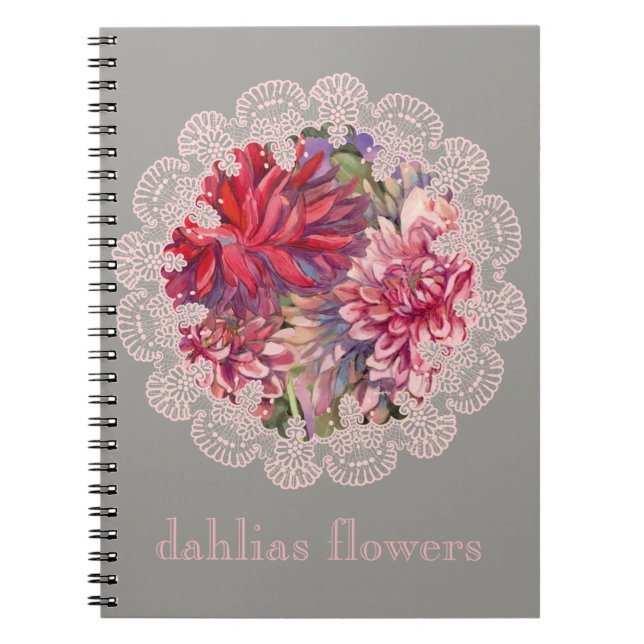 Carnet fleurs dahlias (Devant)