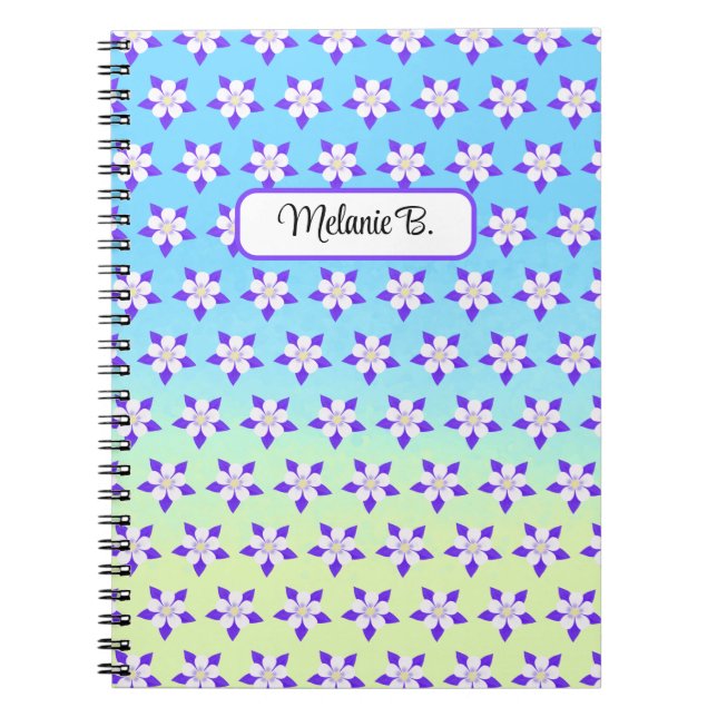 Carnet Fleurs d'Ancolie (Devant)