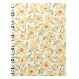Carnet Fleurs d'anémones Orange Sauvages - motif sans sou