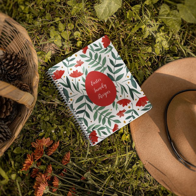 Carnet Fleurs d'aquarelle de jardin magiques en rouge et  (Créateur téléchargé)