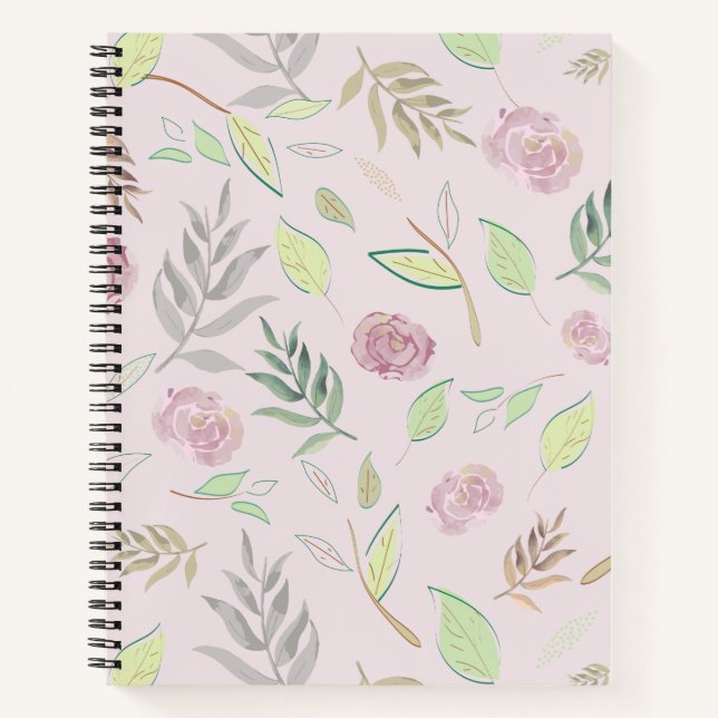 Carnet Fleurs d'aquarelle festive 3 (Devant)