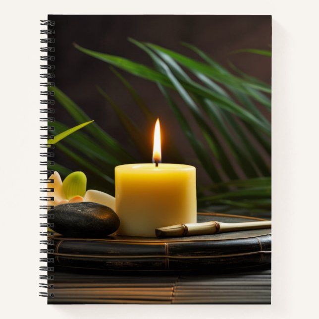 Carnet Fleurs de bougie claires Tranquille paisible (Devant)