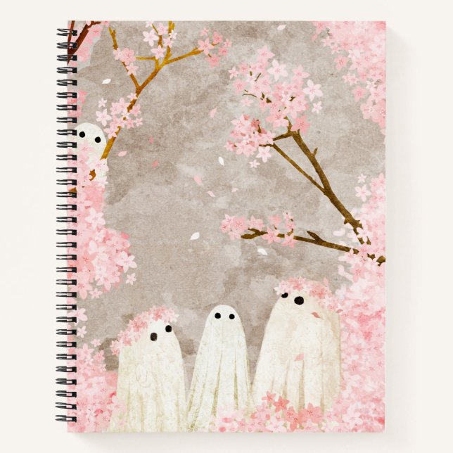 Carnet Fleurs de cerisier Fantômes (Devant)