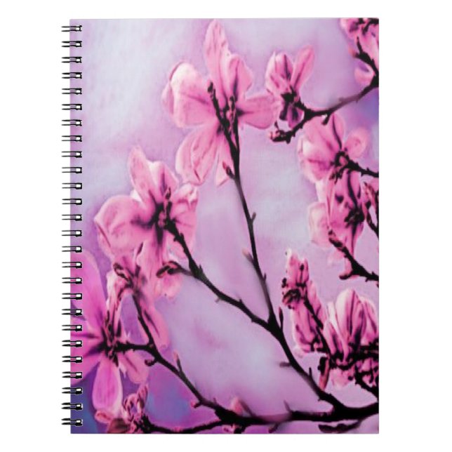 Carnet Fleurs de cerisier roses (Devant)