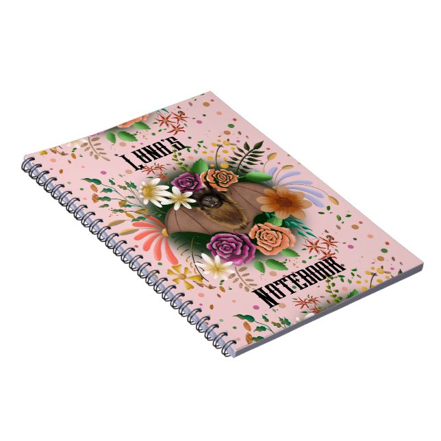Carnet Fleurs de chauve-souris florales Botaniques (Côté Droit)