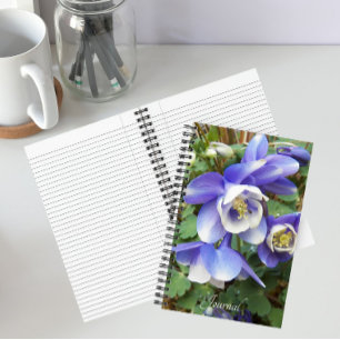 Carnet Fleurs de colombine violettes Floral