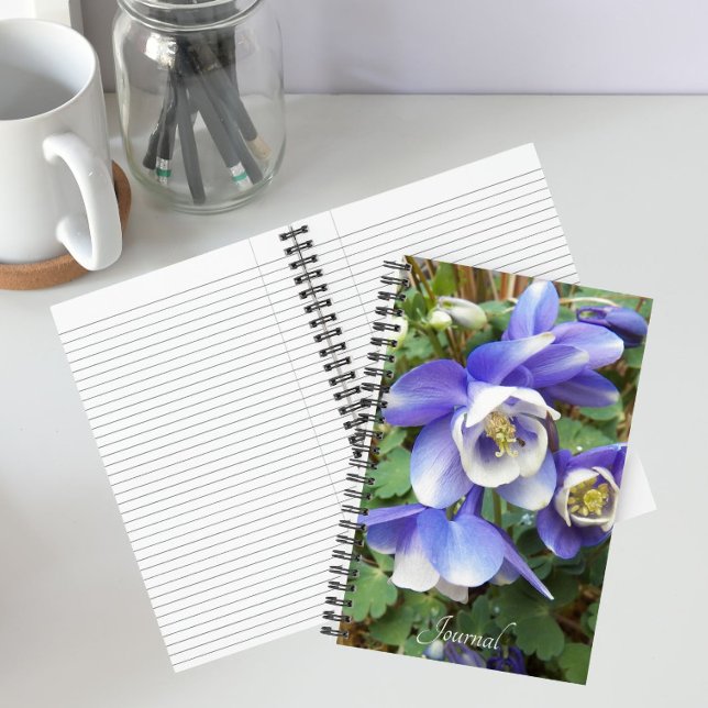 Carnet Fleurs de colombine violettes Floral (In Situ)
