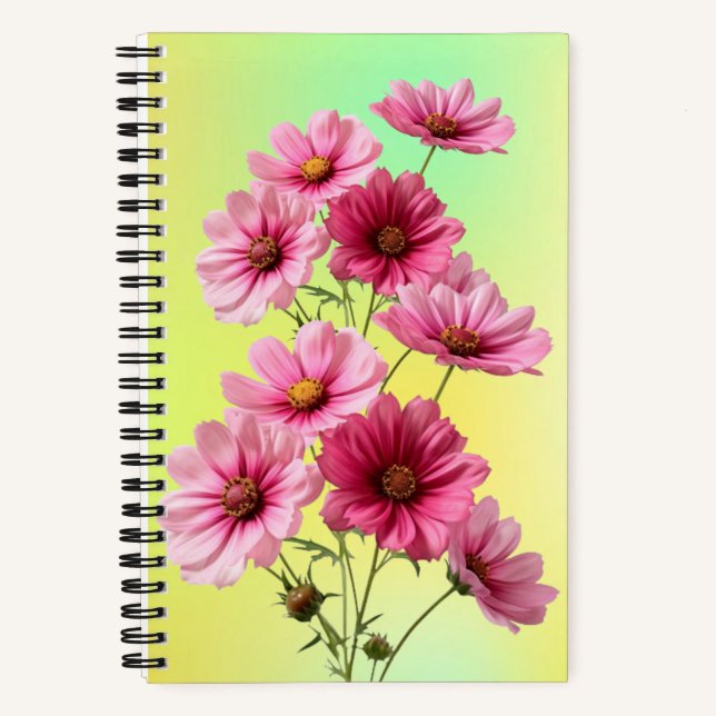Carnet Fleurs de Cosmos Rose-23456 (Recto)