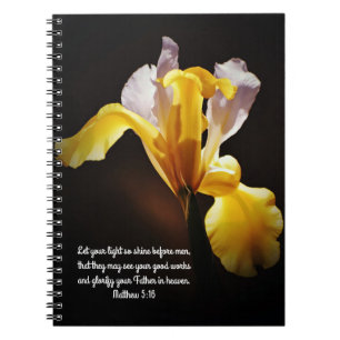 Carnet Fleurs de foi Daffodil Clair Prière Notebook