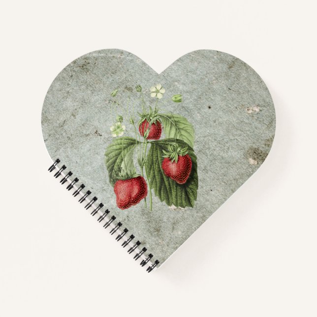 Carnet Fleurs de fraises et fruits (Devant)