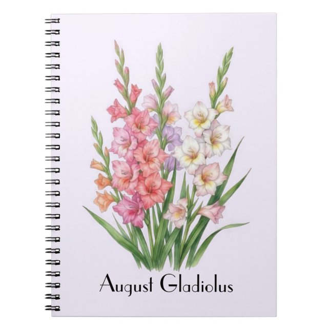 Carnet Fleurs de gladiolus d'août (Devant)