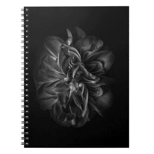 Carnet Fleurs De jardin En Noir Et Blanc 67 (Devant)
