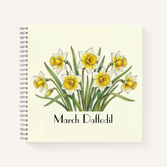 Carnet Fleurs de jonquilles de mars (Devant)