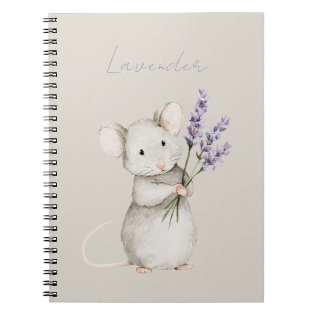 Carnet Fleurs de Lavande de Souris (Devant)