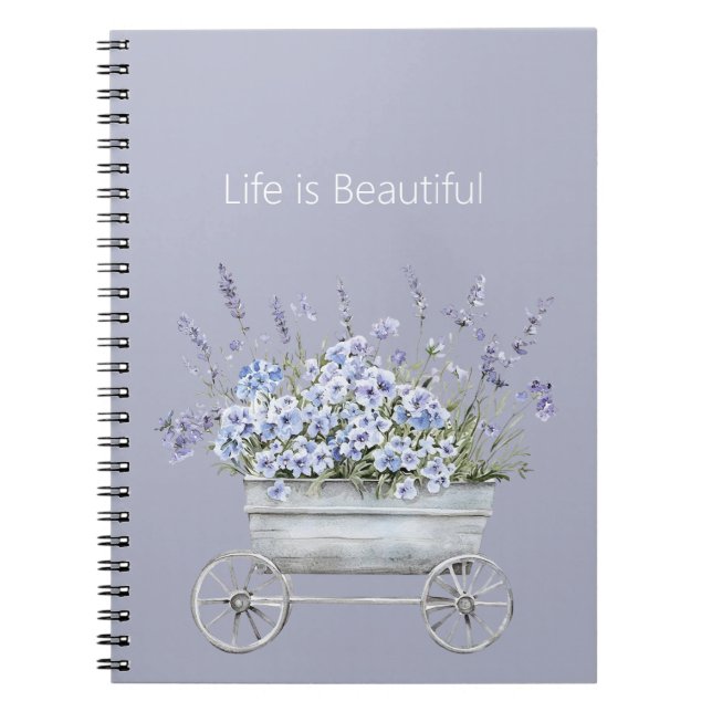 Carnet Fleurs de Lavande Violette   (Devant)