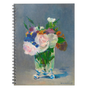 Carnet Fleurs de manet dans un vase de cristal