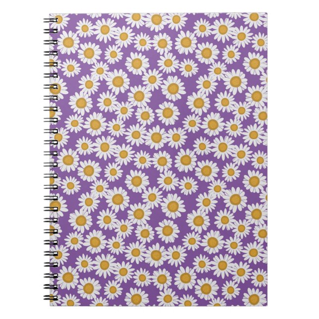 Carnet Fleurs de marguerite ditsy (Devant)