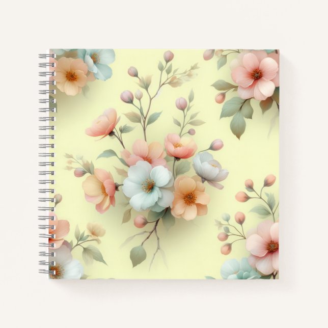 Carnet Fleurs de Pâques de printemps (Devant)