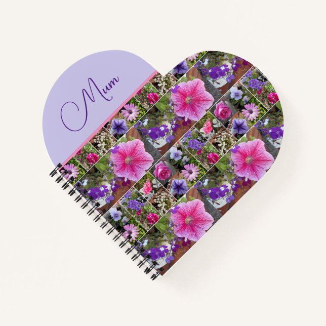 Carnet Fleurs de Pétunia de Rose Rose Daisy Fête des Mère (Devant)