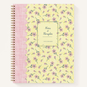 Carnet Fleurs de prairie fleuries de Cottagecore Rose Jau
