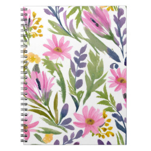Carnet Fleurs de printemps Aquarelle florale pastel jol