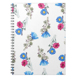 Carnet Fleurs de printemps rose Aquarelle Botanique