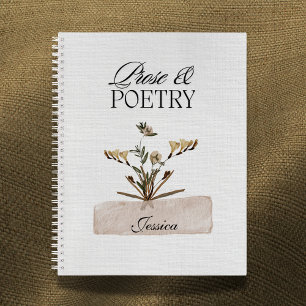 Carnet Fleurs de prose et de poésie personnalisées