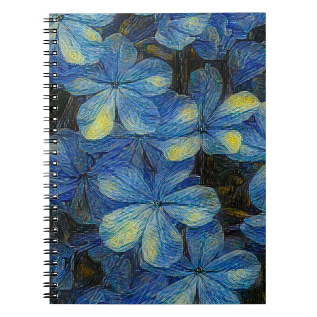 Carnet Fleurs de rêve dans le style art Vincent Van Gogh. (Devant)