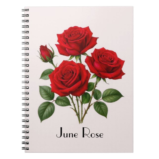 Carnet Fleurs de rose de juin  (Devant)