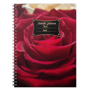 Carnet Fleurs de roses rouges floral romantique nature bo