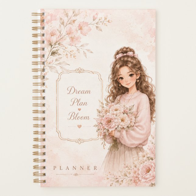 Carnet Fleurs de Soie Pastel Mignon (Devant)
