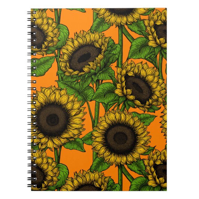 Carnet Fleurs de soleil (Devant)