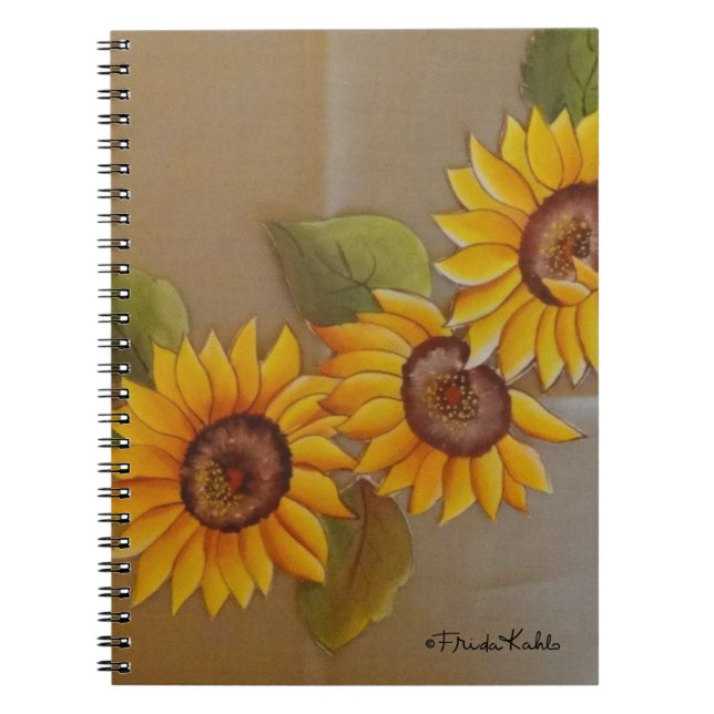 Carnet Fleurs de soleil peintes par Frida Kahlo (Devant)