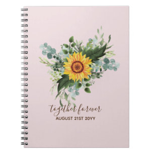 Carnet Fleurs de soleil rustiques Eucalyptus Leaf