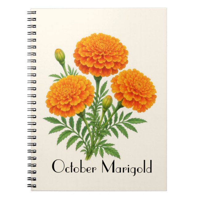 Carnet Fleurs de Souci d'Octobre (Devant)