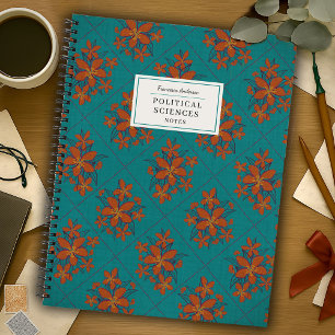 Carnet Fleurs de style vintage gras et lunatiques - Textu