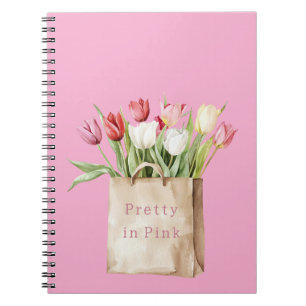 Carnet Fleurs de tulipes roses rouges jaunes blanches dan