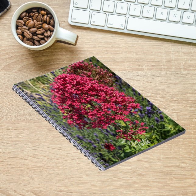Carnet Fleurs de Valériane Rouge Floral (In Situ)