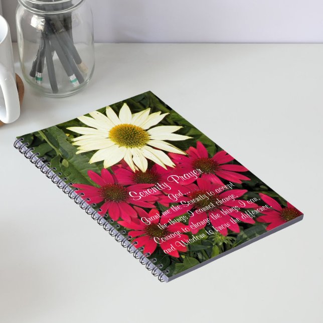 Carnet Fleurs d'Échinacée de la Prière de la Sérénité (In Situ)