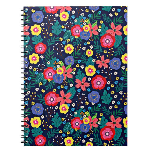 Carnet Fleurs Décoratives Et Feuille Motif-48675 (Devant)