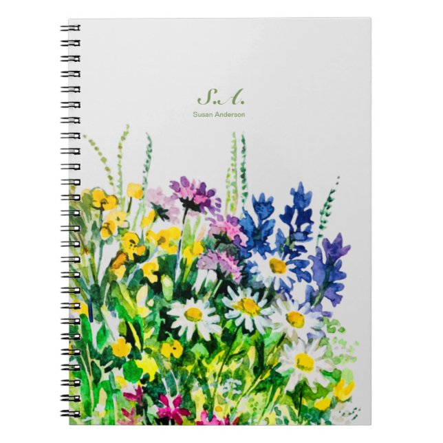 Carnet Fleurs d'été sauvages porte - bloc (Devant)