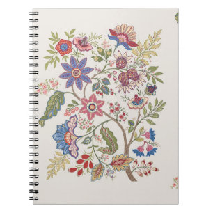 Carnet Fleurs d'Imaginaire en rétro, vintage, embroi jaco