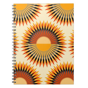Carnet Fleurs d'ivoire orange Étoiles Motif