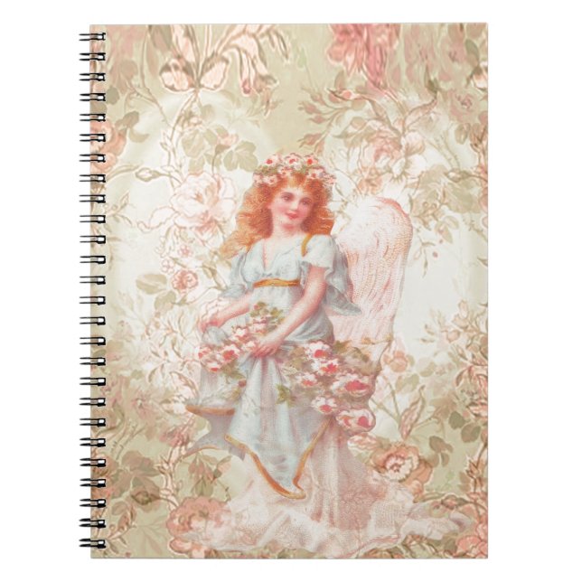 Carnet Fleurs et collage de cru d'ange (Devant)