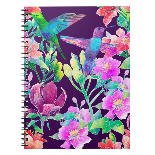 Carnet Fleurs et oiseaux exotiques (Devant)