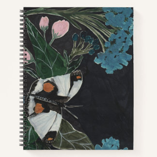 Carnet Fleurs et papillon