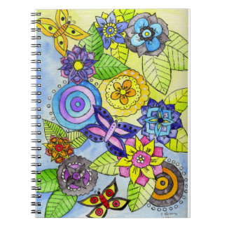 Carnet Fleurs et papillons