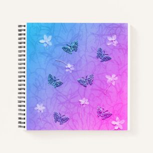 Carnet Fleurs et papillons