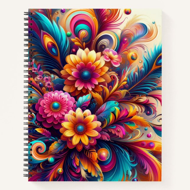 Carnet Fleurs et Plumes Deluxe (Devant)